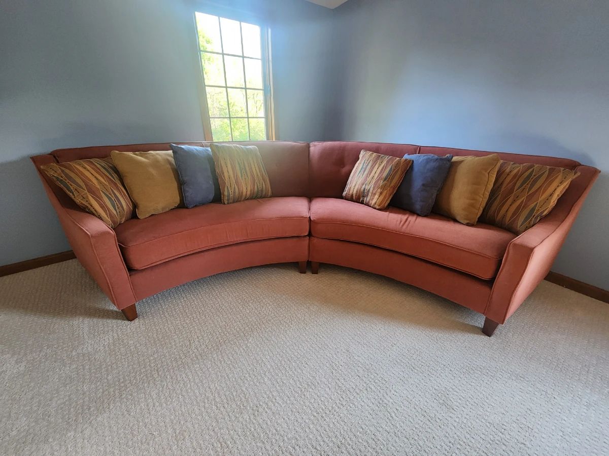 England Furniture curved sectional 