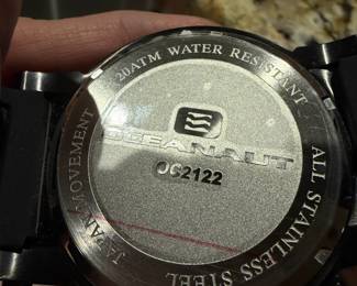 	#52		Oceanaut Loyal OC2122 Chronograph Mens Watch - Stainless Steel Black w.Diver Silicone Band - NEW w/box	 $ 175.00 		