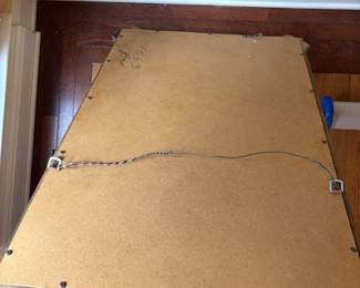 	#10		Wood gold gilded frame beveled mantle mirror -  25 1/2 x 38 1/2 	 $ 75.00 																							