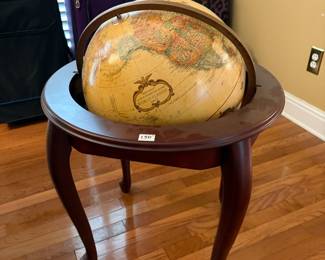 	#19		Replogle World Globe Rotating on Wood Stand - 24x30	 $ 150.00 																							