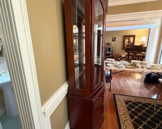 	#5		American Drew Cherry Grove Classic China Cabinet - 3 drawers, 2 doors 2 shelves, 3 glass shelves with mirrored back - 62 x 20 x 82 	 $ 325.00 																							