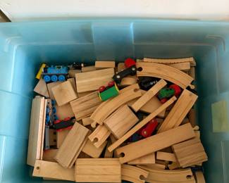 	#22		Train Table w/Wood Train parts	 $ 65.00 		