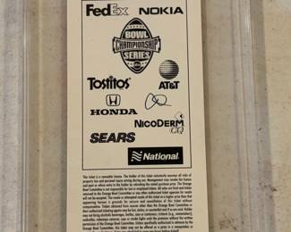 	#70	KW	Original 66th Annual Orange Bowl, Michigan vs Bama - 2000 w/case. Tom Brady Last College Game *FIRM*	 $ 200.00 		