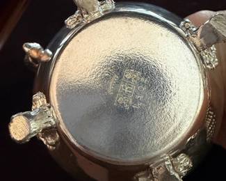 	#63		Vintage SRS Marked Silverpalted Cream and Sugar set/lid #1302	 $ 40.00 		