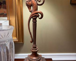 	#2		Heavy Metal Cast Animal Buffet Lamps -  34 inches tall 	 $ 200.00 																							