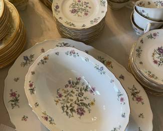 	#34		Franconia - Millefleurs Bavaria Germany Set of 12 (missing one cup) w 5 derving dishes	 $ 220.00 		