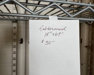 	#116		Rubermaid 18x69" Storage Cabinet	 $ 50.00 		