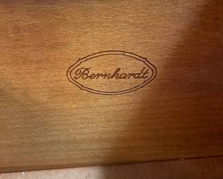 	#1		Bernhardt Mahogany Serpentine Front Sideboard Buffet w/brass hardware and dovetailed drawers. 6 Drawers, 2 doors and 2 shelves -  63 x 21 1/2 x 35 1/2 	 $ 275.00 																							