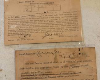 	#78	KW	WW1 1918 War Dept Classification Postcards - set ofo 2 *FIRM*	 $ 20.00 		