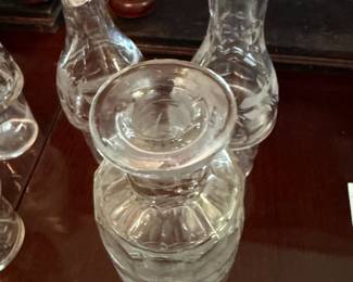 	#61		Antique Rotating Silverplated Set - 5pc Cruet & Stand 16.5" (missing glass stopper)	 $ 65.00 		