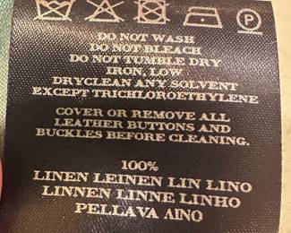 	#103	RA	Burberry women’s size 12, 100% linen short sleeve button-down shirt. Made in Italy 	 $ 70.00 		