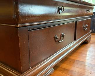 	#8		Broyhill Wood Coffee Table - as is finish -  28 x 48 x 19 	 $ 35.00 																							