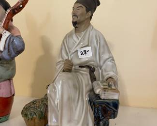	#39		Vintage Chinese Scholar Figurine 9.25"	 $ 28.00 		