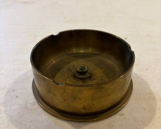 	#66	KW	WW2 Brass Casing Trench Art Ashtray - Heavy Artillery Shell - 1944 Marked w/Serial # *FIRM*	 $ 35.00 		