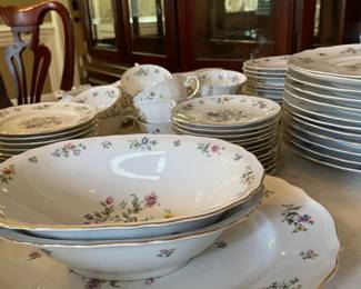 	#34		Franconia - Millefleurs Bavaria Germany Set of 12 (missing one cup) w 5 derving dishes	 $ 220.00 		