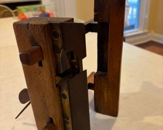 	#73	KW	Antique 1800's HL James No. 111 Williamsburg Mass - Beech Plow Plough Plane - Marked 1855-1869 - 9x10x5 *FIRM*	 $ 225.00 		