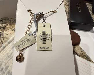 	#50		Talbots Goldtone Snowflake Swrovski Element Necklace - New w/tags	 $ 25.00 		