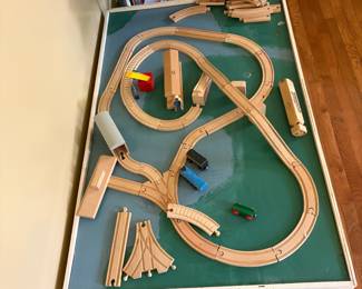 	#22		Train Table w/Wood Train parts	 $ 65.00 		