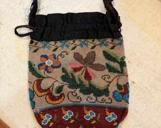 	#79	KW	1800's Microbeaded Reticule Bag - Evening Wear 8x5.5" - as is *FIRM*	 $ 40.00 		