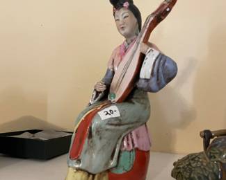 	#38		Vintage Geisha Playing Intrument 9.5" Tall	 $ 20.00 		