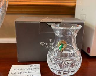 	#32		Waterford Archive Violet Vase w/original box	 $ 20.00 		