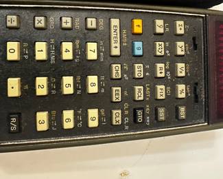 	#109	RA	Hewlett-Packard HP 55 calculator with pouch power cord and manual -untested	 $ 40.00 		