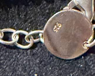 	#51		Talbots Sterlink Silver "Evergreen" Tree w/crystal Rhinestones Necklace w/pouch -NWT	 $ 50.00 		