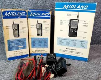 DW055 Vintage 1966 Midland Transceivers in Original Boxes  Accessories