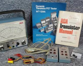 DW059 RCA WT524A Dynamic TransistorFET Tester, Manuals, Book, Test Adaptors