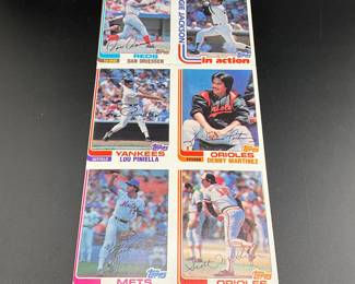 Uncut Baseball Card Sheet