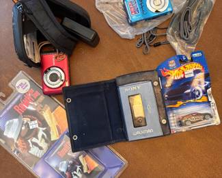 Vintage camera and tape player