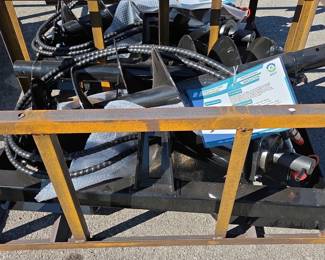 2026 Mower King SSECAG-Y With 3 Bits Skid Steer Auger, Unused