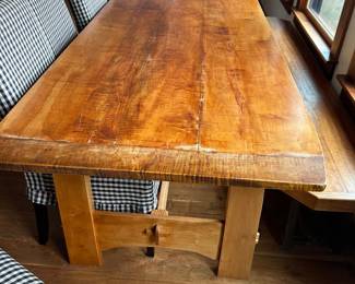 8’ handmade table with chairs