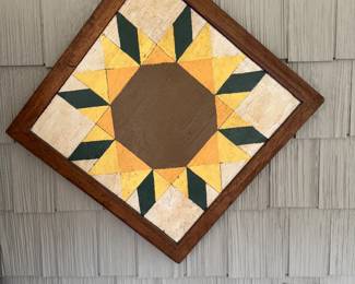 Framed barn quilt