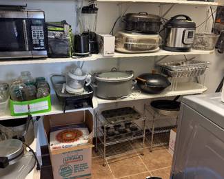 Pantry full of small appliances
