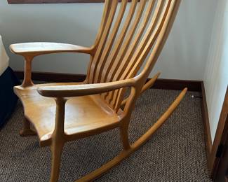 Designer Sam Maloof rocker.  Available for presale $3000
