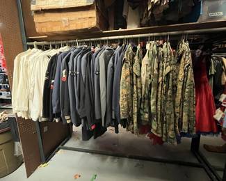 rack of navy, army and marines - WW1 through 2000s