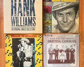 Hank Williams and George Jones Vinyl Records Collection