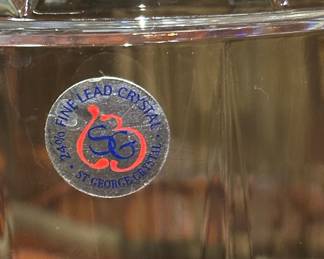 St. George Crystal Barware Set with Tray