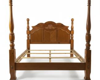 Traditional Wood Four-Poster Bed