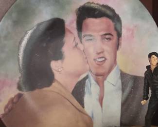 Elvis Presley and Priscilla Presley Kiss Plate