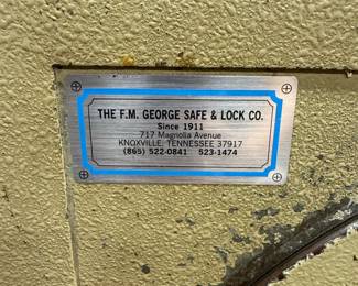 Mosler "The F.M. George Safe & Lock Co." Safe