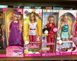 Barbie Special Edition Dolls (Halloween Party, Graduation, Easter Flowers, Christmas Morning, Totally Easter, Valentine's Day)