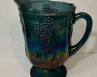 Grape Pattern Pitcher and Bowl