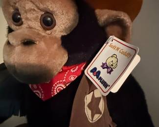 AA Plush "Soft N Cuddly" Cowboy Monkey