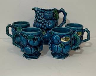 Inarco "Mood Indigo" Pitcher and Mugs Set