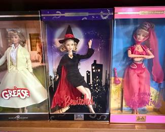 Barbie Collector Dolls - "Grease", "Bewitched", and "I Dream of Jeannie"