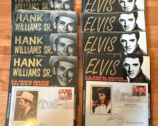 Elvis Presley and Hank Williams Sr. U.S. Postal Service First Day Issue Cachets