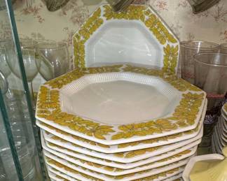 Independence Ironstone by Interpace Japan Octagonal Plates