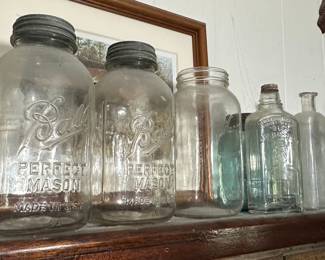 Assorted Vintage Perfume Bottles and Glass Jars